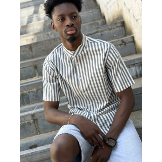 Chemise lignée Timoti - Bleu/Blanc
