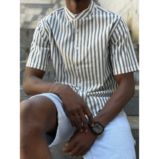 Chemise lignée Timoti - Bleu/Blanc