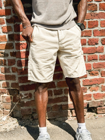 Short en jeans Melvil - Beige