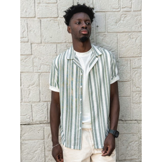 Chemise lignée Aymeric - Vert