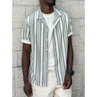 Chemise lignée Aymeric - Vert