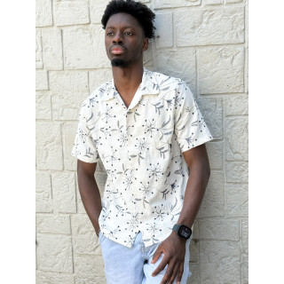 Chemise Zakari - Ecru/Bleu marine