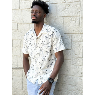 Chemise Zakari - Ecru/Bleu marine