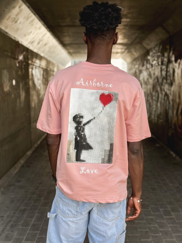T-shirt "Airborne Love" - Rose