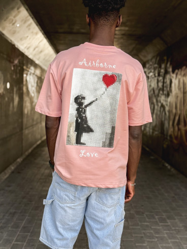 T-shirt "Airborne Love" - Rose