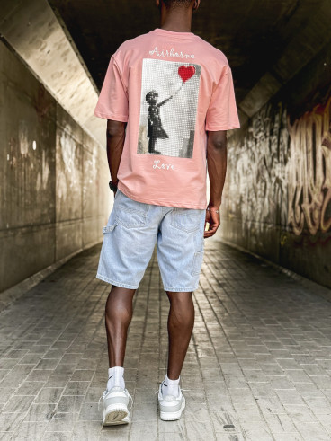 T-shirt "Airborne Love" - Rose
