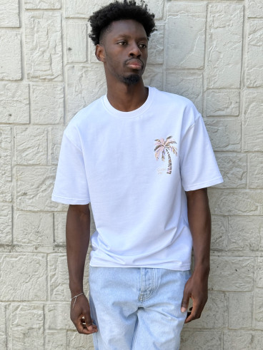 T-shirt 'Golden Day' - Blanc