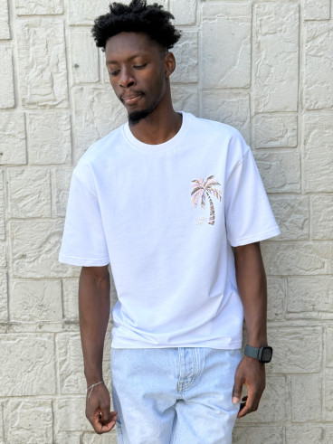 T-shirt 'Golden Day' - Blanc