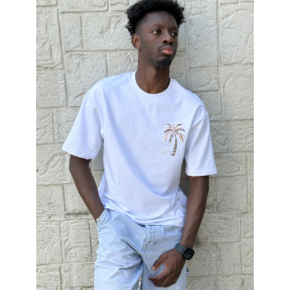 T-shirt 'Golden Day' - Blanc