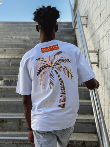 T-shirt 'Golden Day' - Blanc