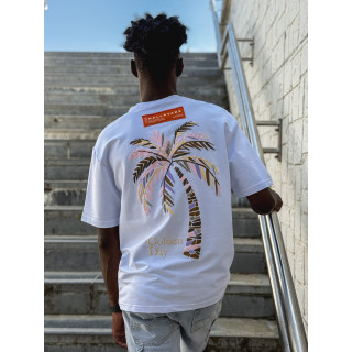 T-shirt 'Golden Day' - Blanc