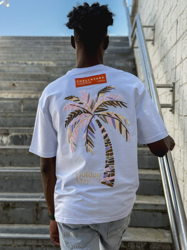 T-shirt 'Golden Day' - Blanc