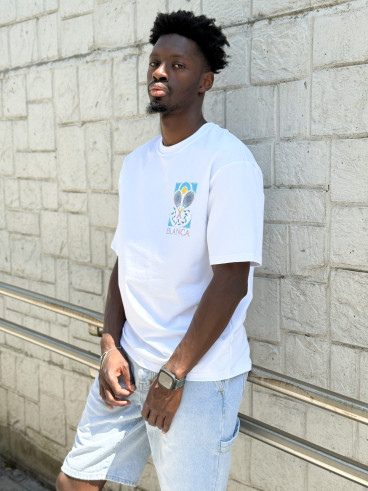 T-shirt 'Tennis' - Blanc