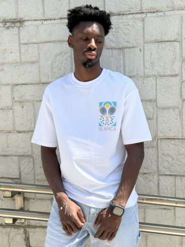 T-shirt 'Tennis' - Blanc