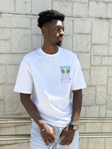 T-shirt 'Tennis' - Blanc