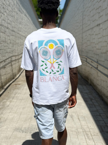 T-shirt 'Tennis' - Blanc