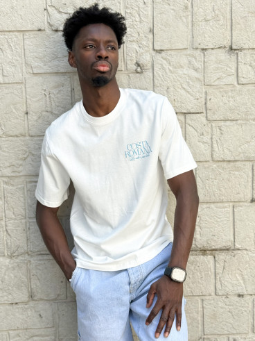 T-shirt Costa romana - Ecru