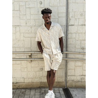 Ensemble à motifs Basile - Beige