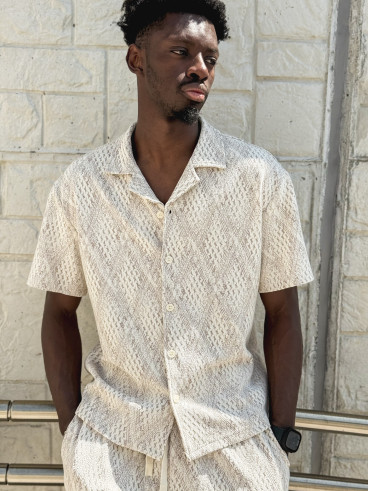 Ensemble à motifs Basile - Beige