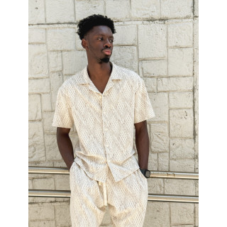 Ensemble à motifs Basile - Beige