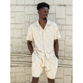 Ensemble à motifs Basile - Beige