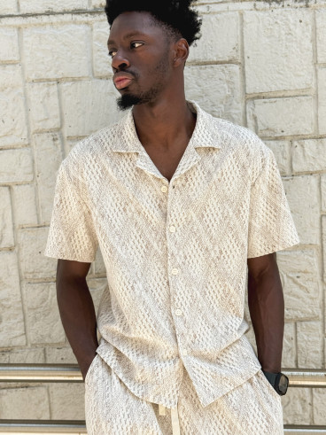 Ensemble à motifs Basile - Beige