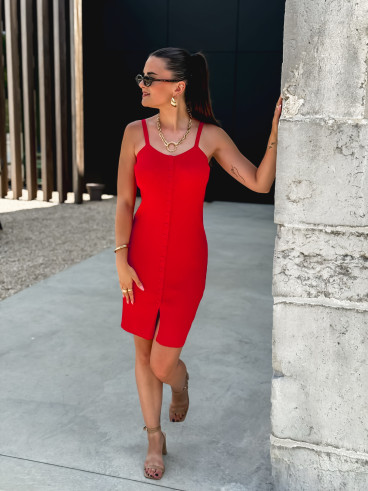 Robe courte Féliciana - Rouge