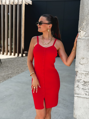 Robe courte Féliciana - Rouge