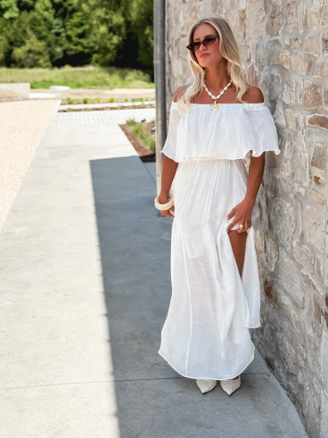 Robe longue Zaëlle - Blanc