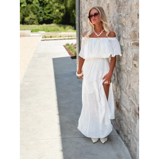 Robe longue Zaëlle - Blanc