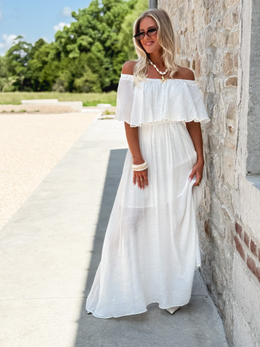 Robe longue Zaëlle - Blanc