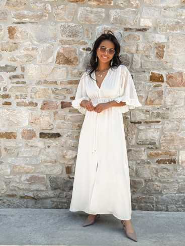 Robe longue Nalani - Crème