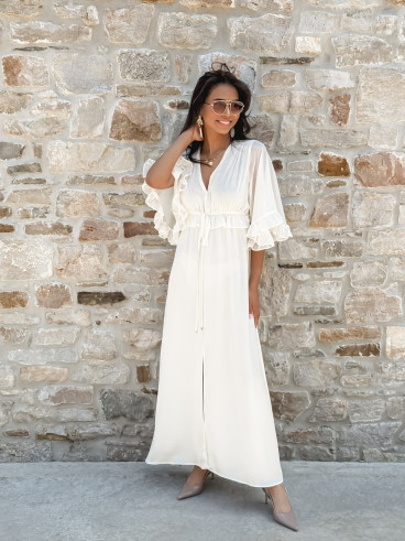Robe longue Nalani - Crème