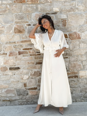Robe longue Nalani - Crème