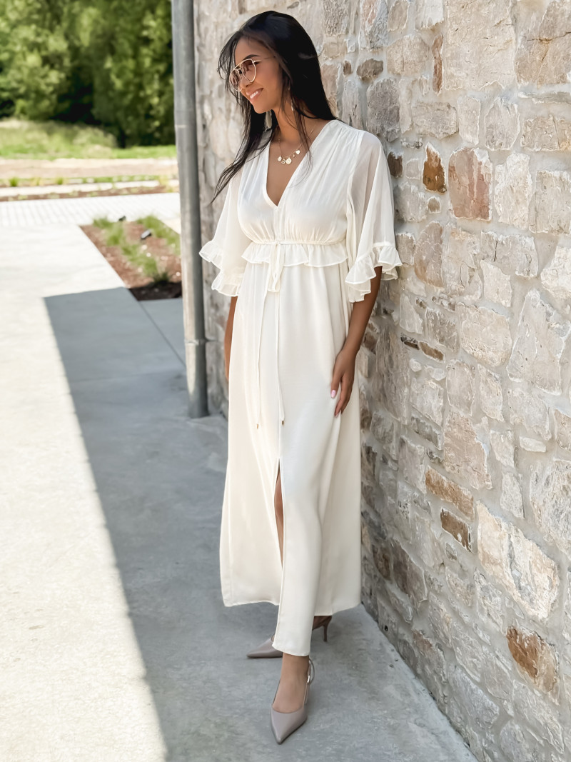 Robe longue Nalani - Crème