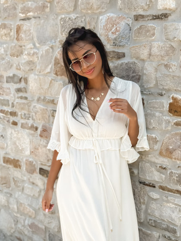 Robe longue Nalani - Crème