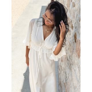 Robe longue Nalani - Crème