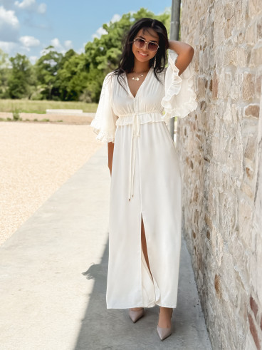 Robe longue Nalani - Crème