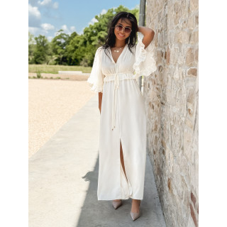 Robe longue Nalani - Crème