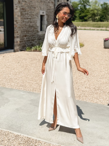 Robe longue Nalani - Crème