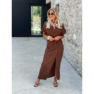 Robe longue Ariella - Marron