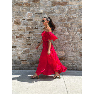 Robe longue Zaëlle - Rouge