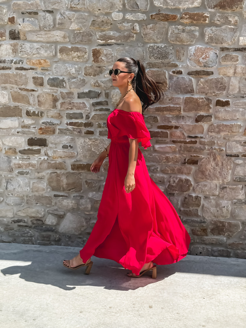 Robe longue Zaëlle - Rouge