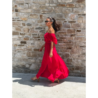 Robe longue Zaëlle - Rouge