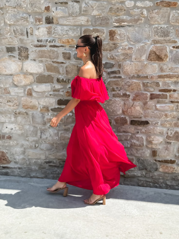 Robe longue Zaëlle - Rouge