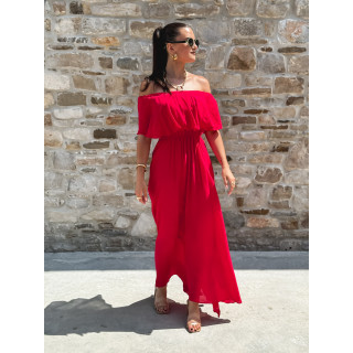 Robe longue Zaëlle - Rouge