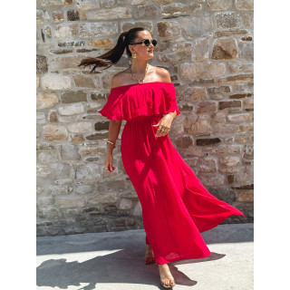 Robe longue Zaëlle - Rouge