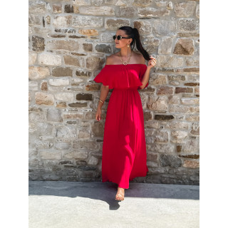 Robe longue Zaëlle - Rouge