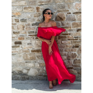 Robe longue Zaëlle - Rouge