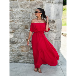 Robe longue Zaëlle - Rouge